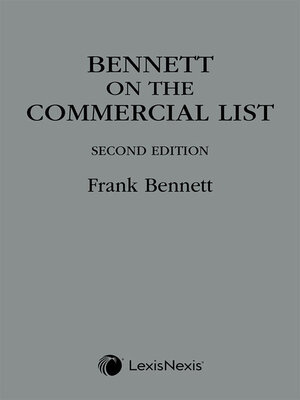 cover image of Bennett on the Commercial List